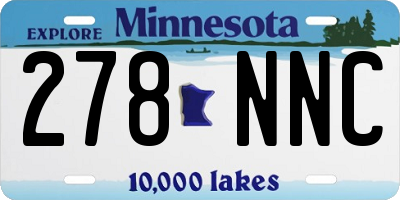 MN license plate 278NNC
