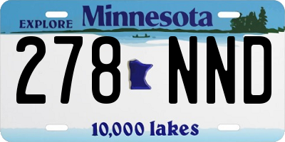 MN license plate 278NND