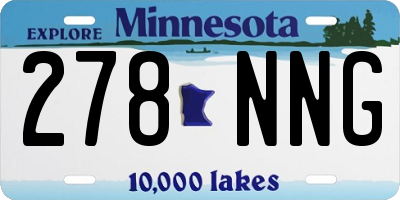 MN license plate 278NNG