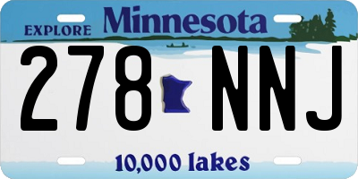 MN license plate 278NNJ