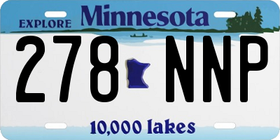 MN license plate 278NNP