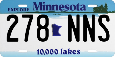 MN license plate 278NNS