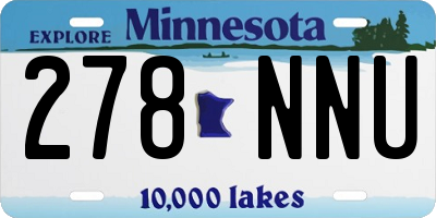 MN license plate 278NNU