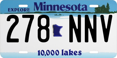 MN license plate 278NNV