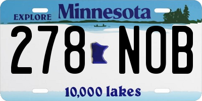 MN license plate 278NOB