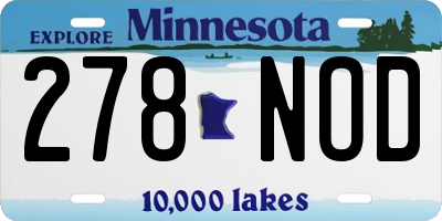 MN license plate 278NOD