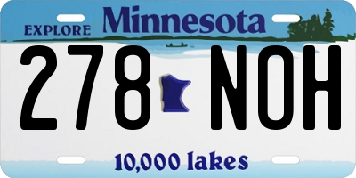 MN license plate 278NOH