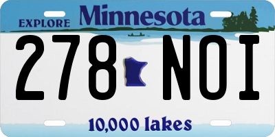 MN license plate 278NOI