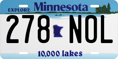 MN license plate 278NOL