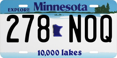 MN license plate 278NOQ
