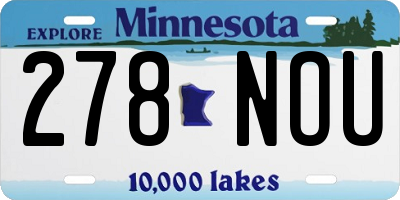 MN license plate 278NOU