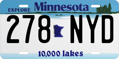 MN license plate 278NYD