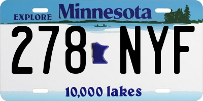 MN license plate 278NYF