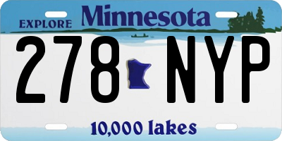 MN license plate 278NYP