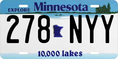 MN license plate 278NYY