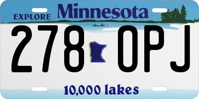 MN license plate 278OPJ