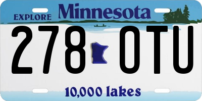 MN license plate 278OTU