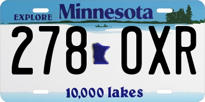MN license plate 278OXR