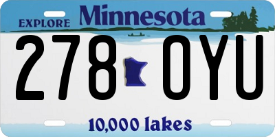 MN license plate 278OYU