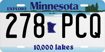 MN license plate 278PCQ