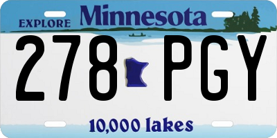 MN license plate 278PGY