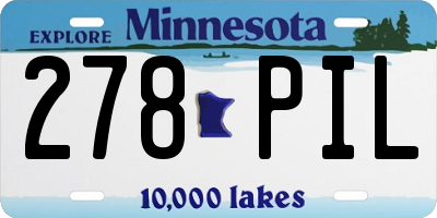 MN license plate 278PIL