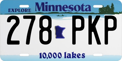 MN license plate 278PKP