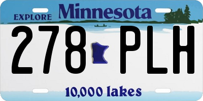 MN license plate 278PLH