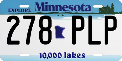 MN license plate 278PLP