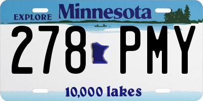 MN license plate 278PMY