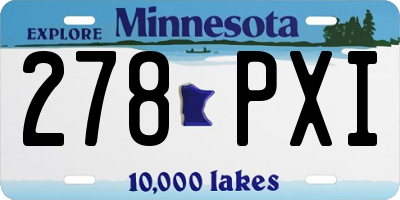 MN license plate 278PXI