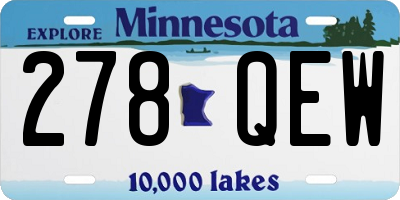 MN license plate 278QEW