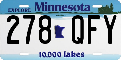 MN license plate 278QFY