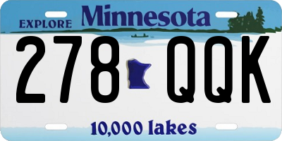 MN license plate 278QQK