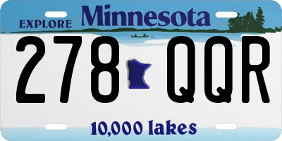 MN license plate 278QQR