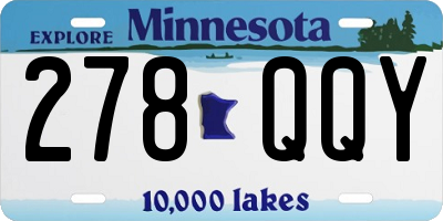 MN license plate 278QQY