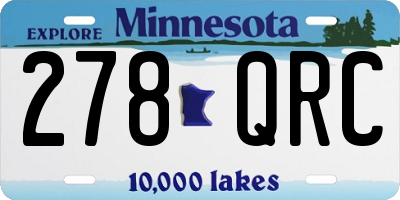 MN license plate 278QRC