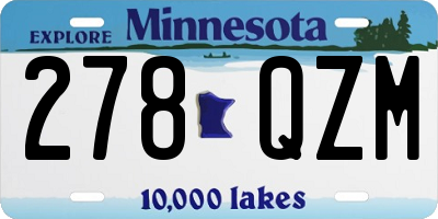 MN license plate 278QZM