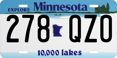 MN license plate 278QZO
