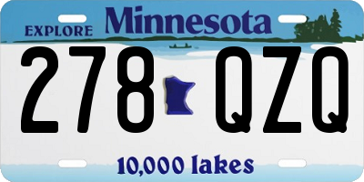 MN license plate 278QZQ