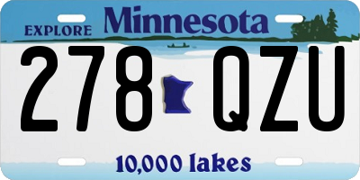 MN license plate 278QZU