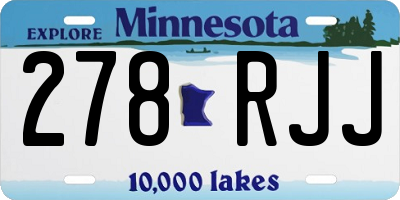 MN license plate 278RJJ