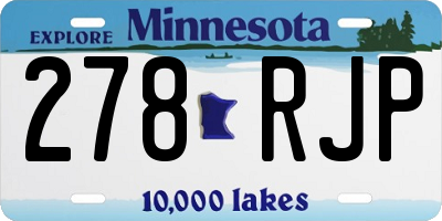 MN license plate 278RJP