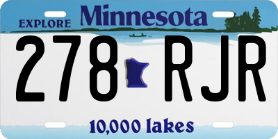 MN license plate 278RJR