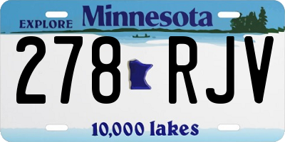 MN license plate 278RJV