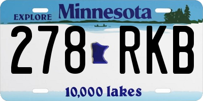 MN license plate 278RKB