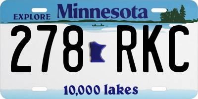 MN license plate 278RKC