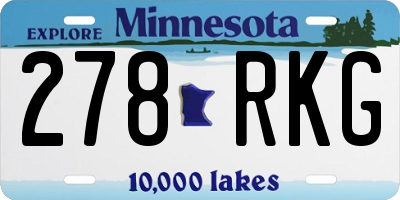 MN license plate 278RKG