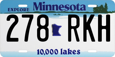 MN license plate 278RKH