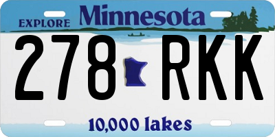 MN license plate 278RKK